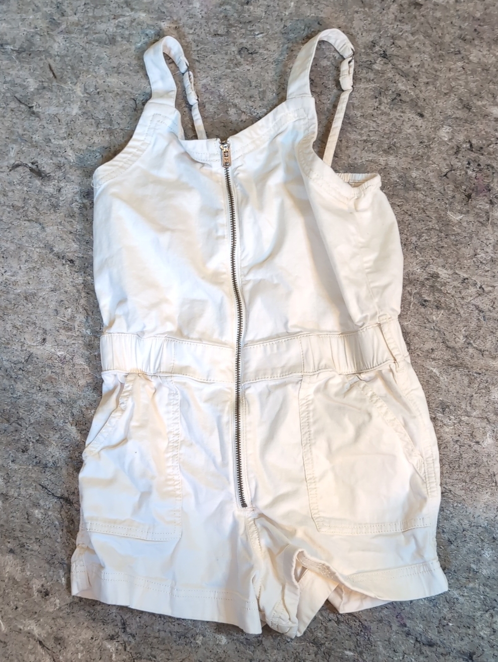 abercrombie kids White Cotton Romper Size 9/10
